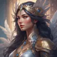 Alluring matte portrait of a beautiful Irelia wearing feathers, 8k, Highly Detailed, Intricate, Half Body, Realistic, Sharp Focus, Volumetric Lighting, Fantasy, Elegant by Stanley Artgerm Lau, Alphonse Mucha, WLOP