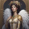 Alluring matte portrait of a beautiful Morgana wearing feathers, 8k, Highly Detailed, Intricate, Half Body, Realistic, Sharp Focus, Volumetric Lighting, Fantasy, Elegant by Stanley Artgerm Lau, Alphonse Mucha, WLOP