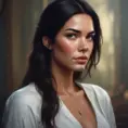 Alluring matte portrait of a beautiful Odette Annable in the style of Stefan Kostic, 8k, Highly Detailed, Intricate, Half Body, Realistic, Sharp Focus, Volumetric Lighting, Fantasy, Elegant by Stanley Artgerm Lau, Greg Rutkowski