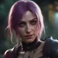 Alluring female rouge assassin in The Witcher 3 Style, 4k, Highly Detailed, Beautiful, Cinematic Lighting, Sharp Focus, Volumetric Lighting, Closeup Portrait, Concept Art