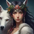 Alluring portrait of princess mononoke in the style of Stefan Kostic, 4k, 4k resolution, 8k, Hyper Detailed, Anime by WLOP