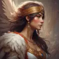 Alluring matte portrait of a beautiful Kassandra wearing feathers, 8k, Highly Detailed, Intricate, Half Body, Realistic, Sharp Focus, Volumetric Lighting, Fantasy, Elegant by Stanley Artgerm Lau, Alphonse Mucha, WLOP