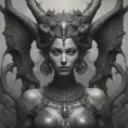 Alluring highly detailed matte portrait of a beautiful succubus in the style of Stefan Kostic, 8k, High Definition, Highly Detailed, Intricate, Half Body, Realistic, Sharp Focus, Fantasy, Elegant