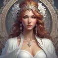 Alluring matte portrait of the beautiful Katarina in white, 8k, Highly Detailed, Intricate, Realistic, Sharp Focus, Volumetric Lighting, Fantasy, Elegant by Stanley Artgerm Lau, Alphonse Mucha, WLOP, Stefan Kostic