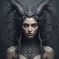 Alluring highly detailed matte portrait of a beautiful succubus in the style of Stefan Kostic, 8k, High Definition, Highly Detailed, Intricate, Half Body, Realistic, Sharp Focus, Fantasy, Elegant