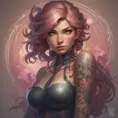 Alluring Matte portrait of Lyx from League of Legends with tattoos, 8k, Highly Detailed, Powerful, Alluring, Artstation, Magical, Digital Painting, Photo Realistic, Sharp Focus, Volumetric Lighting, Concept Art by Stanley Artgerm Lau, Alphonse Mucha, Greg Rutkowski