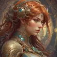 Anime closeup of Sarah Kerrigan, Highly Detailed, Intricate, Artstation, Beautiful, Digital Painting, Sharp Focus, Concept Art, Elegant by Alphonse Mucha