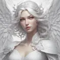 Alluring matte portrait of the beautiful Kayle in white, 8k, Highly Detailed, Intricate, Realistic, Sharp Focus, Volumetric Lighting, Fantasy, Elegant by Stanley Artgerm Lau, Alphonse Mucha, WLOP, Stefan Kostic