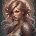 Alluring Matte portrait of Lyx from League of Legends with tattoos, 8k, Highly Detailed, Powerful, Alluring, Artstation, Magical, Digital Painting, Photo Realistic, Sharp Focus, Volumetric Lighting, Concept Art by Stanley Artgerm Lau, Alphonse Mucha, Greg Rutkowski