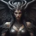 Alluring highly detailed matte portrait of a beautiful succubus in the style of Stefan Kostic, 8k, High Definition, Highly Detailed, Intricate, Half Body, Realistic, Sharp Focus, Fantasy, Elegant