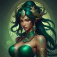 Alluring matte portrait of the beautiful Akali in dark green, 8k, Highly Detailed, Intricate, Realistic, Sharp Focus, Volumetric Lighting, Fantasy, Elegant by Stanley Artgerm Lau, Alphonse Mucha, WLOP, Stefan Kostic