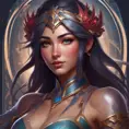 Matte portrait of Irelia from League of Legends with tattoos, 8k, Highly Detailed, Powerful, Alluring, Artstation, Magical, Digital Painting, Photo Realistic, Sharp Focus, Volumetric Lighting, Concept Art by Stanley Artgerm Lau, Alphonse Mucha, Greg Rutkowski