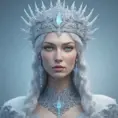 Alluring highly detailed matte portrait of a beautiful ice queen in the style of Stefan Kostic, 8k, High Definition, Highly Detailed, Intricate, Half Body, Realistic, Sharp Focus, Fantasy, Elegant