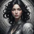 Alluring matte portrait of the beautiful Vex in black, 8k, Highly Detailed, Intricate, Realistic, Sharp Focus, Volumetric Lighting, Fantasy, Elegant by Stanley Artgerm Lau, Alphonse Mucha, WLOP, Stefan Kostic