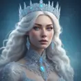 Alluring highly detailed matte portrait of a beautiful ice queen in the style of Stefan Kostic, 8k, High Definition, Highly Detailed, Intricate, Half Body, Realistic, Sharp Focus, Fantasy, Elegant