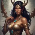 Alluring matte portrait of a beautiful Nidalee in the style of Stefan Kostic, 8k, Highly Detailed, Intricate, Half Body, Realistic, Sharp Focus, Volumetric Lighting, Fantasy, Elegant by Stanley Artgerm Lau, Greg Rutkowski