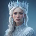 Alluring highly detailed matte portrait of a beautiful ice queen in the style of Stefan Kostic, 8k, High Definition, Highly Detailed, Intricate, Half Body, Realistic, Sharp Focus, Fantasy, Elegant