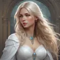 Alluring matte portrait of the beautiful Katarina in white, 8k, Highly Detailed, Intricate, Realistic, Sharp Focus, Volumetric Lighting, Fantasy, Elegant by Stanley Artgerm Lau, Alphonse Mucha, WLOP, Stefan Kostic