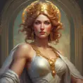 Alluring matte portrait of a beautiful Hera, goddess of marriage, 4k, Highly Detailed, Hyper Detailed, Powerful, Artstation, Vintage Illustration, Digital Painting, Sharp Focus, Smooth, Concept Art by Stanley Artgerm Lau, Alphonse Mucha, Greg Rutkowski