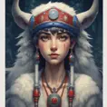 Alluring portrait of princess mononoke in the style of Stefan Kostic, 4k, 4k resolution, 8k, Hyper Detailed, Anime by Greg Rutkowski