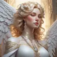 Alluring matte portrait of the beautiful Kayle in white, 8k, Highly Detailed, Intricate, Realistic, Sharp Focus, Volumetric Lighting, Fantasy, Elegant by Stanley Artgerm Lau, Alphonse Mucha, WLOP, Stefan Kostic