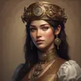 Steampunk portrait of Olivia Rodrigo, Highly Detailed, Intricate, Artstation, Beautiful, Digital Painting, Sharp Focus, Concept Art, Elegant