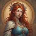 Anime portrait of Aloy, Highly Detailed, Intricate, Artstation, Beautiful, Digital Painting, Sharp Focus, Concept Art, Elegant by Alphonse Mucha