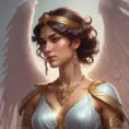 Alluring matte portrait of a beautiful Kassandra with wings, 8k, Highly Detailed, Intricate, Half Body, Realistic, Sharp Focus, Volumetric Lighting, Fantasy, Elegant by Stanley Artgerm Lau, Alphonse Mucha, WLOP