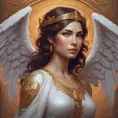 Alluring matte portrait of a beautiful Kassandra with wings, 8k, Highly Detailed, Intricate, Half Body, Realistic, Sharp Focus, Volumetric Lighting, Fantasy, Elegant by Stanley Artgerm Lau, Alphonse Mucha, WLOP