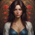 Matte portrait of Zoe Saldaña with tattoos, 8k, Highly Detailed, Powerful, Alluring, Artstation, Magical, Digital Painting, Photo Realistic, Sharp Focus, Volumetric Lighting, Concept Art by Stanley Artgerm Lau, Alphonse Mucha, Greg Rutkowski