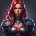 Alluring matte portrait of a beautiful Katarina from League of Legends in the style of Stefan Kostic, 8k, High Definition, Highly Detailed, Intricate, Half Body, Realistic, Sharp Focus, Fantasy, Elegant