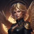 Alluring matte portrait of the beautiful Kayle in black, 8k, Highly Detailed, Intricate, Realistic, Sharp Focus, Volumetric Lighting, Fantasy, Elegant by Stanley Artgerm Lau, Alphonse Mucha, WLOP, Stefan Kostic