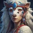 Alluring portrait of princess mononoke in the style of Stefan Kostic, 4k, 4k resolution, 8k, Hyper Detailed, Anime by Greg Rutkowski