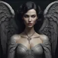 Alluring highly detailed matte portrait of a beautiful winged vampire in the style of Stefan Kostic, 8k, High Definition, Highly Detailed, Intricate, Half Body, Realistic, Sharp Focus, Fantasy, Elegant