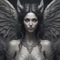 Alluring highly detailed matte portrait of a beautiful winged succubus in the style of Stefan Kostic, 8k, High Definition, Highly Detailed, Intricate, Half Body, Realistic, Sharp Focus, Fantasy, Elegant