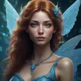 Portrait of a beautiful female water fairy, Highly Detailed, Intricate, Gothic and Fantasy, Epic, Digital Painting, Realistic, Smooth, Volumetric Lighting, Concept Art, Elegant