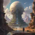 An utopian image of a world built using AI, Sci-Fi by Greg Rutkowski