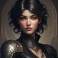 Alluring matte portrait of the beautiful Fiora in black, 8k, Highly Detailed, Intricate, Realistic, Sharp Focus, Volumetric Lighting, Fantasy, Elegant by Stanley Artgerm Lau, Alphonse Mucha, WLOP, Stefan Kostic