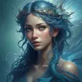 Portrait of a beautiful female water fairy, Highly Detailed, Intricate, Gothic and Fantasy, Epic, Digital Painting, Realistic, Smooth, Volumetric Lighting, Concept Art, Elegant