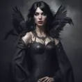 Alluring portrait of a beautiful raven black haired veiled vampire in the style of Stefan Kostic, 8k, High Definition, Highly Detailed, Intricate, Half Body, Realistic, Sharp Focus, Fantasy, Elegant