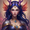 Alluring matte portrait of a beautiful Morgana from League of Legends in the style of Stefan Kostic, 8k, High Definition, Highly Detailed, Intricate, Half Body, Realistic, Sharp Focus, Fantasy, Elegant