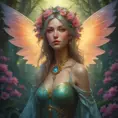 Beautiful elf in a magical forest, 4k, Highly Detailed, Hyper Detailed, Masterpiece, Full Body, Cosmic Nebulae, Full Lips, Pretty Face, Tattoos, Wings, Digital Illustration, Bloom light effect, Cinematic Lighting, Realistic, Sharp Focus, Deviantart, Centered, Beautifully Lit, Bioluminescent, Radiant, Vibrant Colors by Stanley Artgerm Lau, Alphonse Mucha, Greg Rutkowski, Stefan Kostic