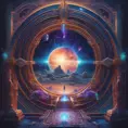 Gateway portal cosmic mystic etheral alchemy flow, Futuristic, Sci-Fi