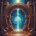 Gateway portal cosmic mystic etheral alchemy flow, Futuristic, Sci-Fi