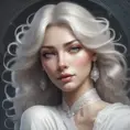 Alluring matte portrait of a beautiful A2 in white, 8k, Highly Detailed, Intricate, Half Body, Realistic, Sharp Focus, Volumetric Lighting, Fantasy, Elegant by Stanley Artgerm Lau, Alphonse Mucha, WLOP, Stefan Kostic