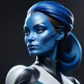 Alluring matte portrait of a beautiful Mystique from Xmen in the style of Stefan Kostic, 8k, Highly Detailed, Intricate, Half Body, Realistic, Sharp Focus, Volumetric Lighting, Fantasy, Elegant by Stanley Artgerm Lau, Greg Rutkowski