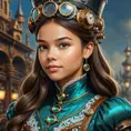 Steampunk portrait of Olivia Rodrigo, Highly Detailed, Intricate, Artstation, Beautiful, Digital Painting, Sharp Focus, Concept Art, Elegant