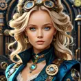 Steampunk portrait of Zara Larsson, Highly Detailed, Intricate, Artstation, Beautiful, Digital Painting, Sharp Focus, Concept Art, Elegant