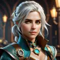 Steampunk portrait of Ciri, Highly Detailed, Intricate, Artstation, Beautiful, Digital Painting, Sharp Focus, Concept Art, Elegant