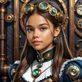 Steampunk portrait of Olivia Rodrigo, Highly Detailed, Intricate, Artstation, Beautiful, Digital Painting, Sharp Focus, Concept Art, Elegant